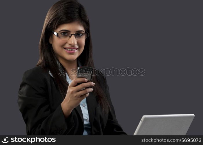 Businesswoman with a cell phone