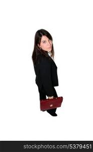 Businesswoman with briefcase