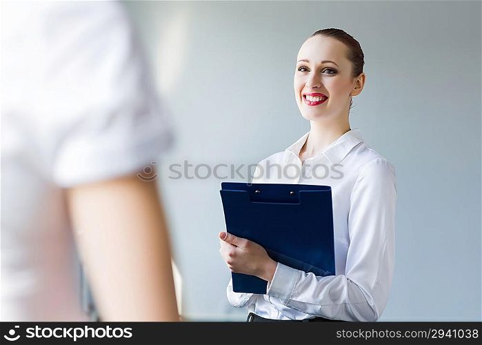Businesswoman with colleague