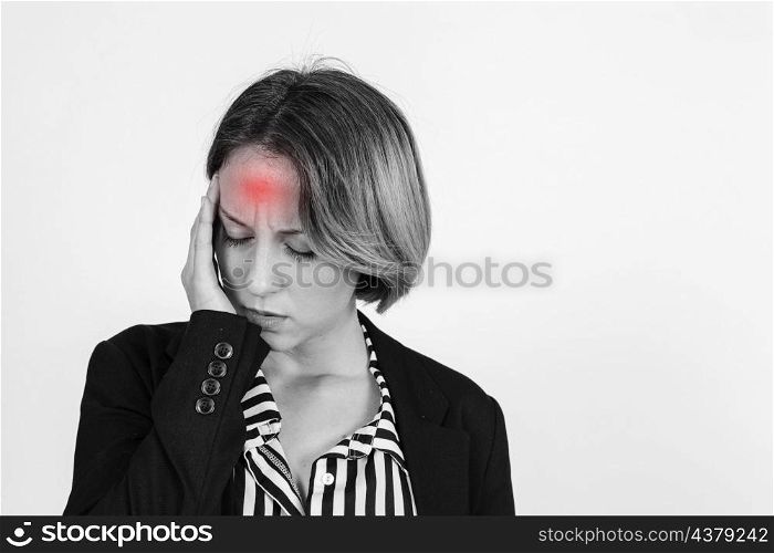 businesswoman with headache