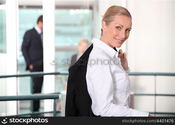 businesswoman with jacket
