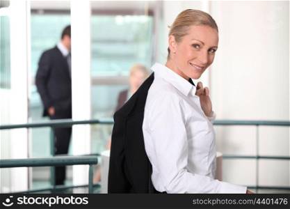 businesswoman with jacket