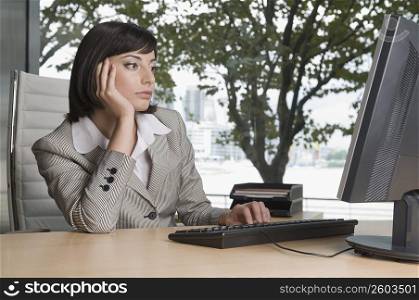 Businesswoman working in an office