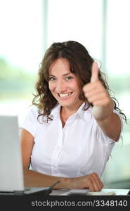 Businesswoman working in the office