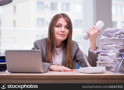 Businesswoman working in the office