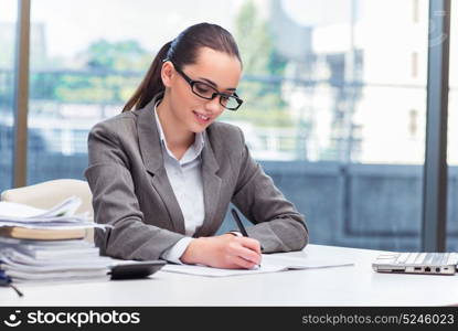 Businesswoman working in the office