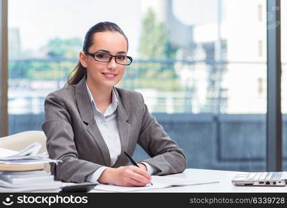 Businesswoman working in the office