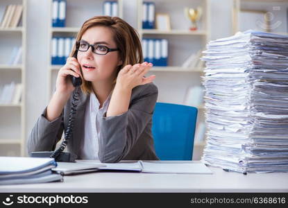 Businesswoman working in the office