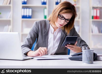 Businesswoman working in the office