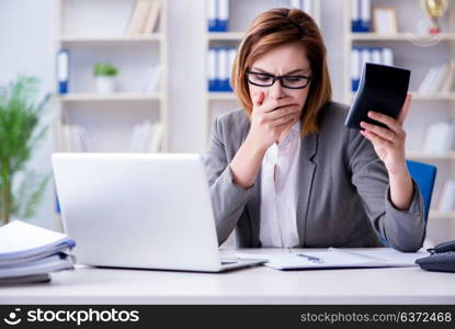 Businesswoman working in the office