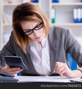 Businesswoman working in the office