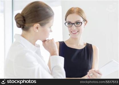 Businesswomen discussing in office