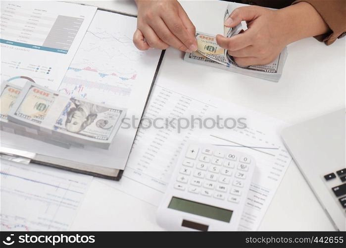 businesswomen female accountant working in office business accounting financial workplace