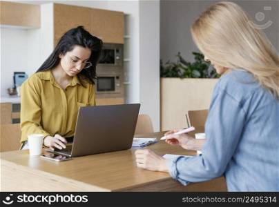 businesswomen working their desk