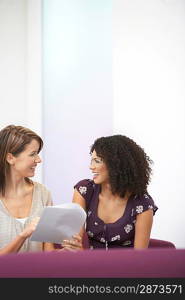 Businesswomen Working With Document