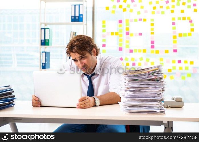 Busy businessman working in the office