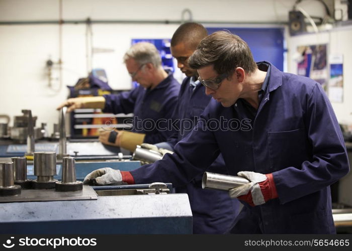 Busy Interior Of Engineering Workshop