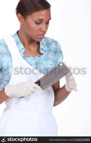 Butcher with knife