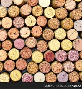 Butt ends of wine corks, may be used as background