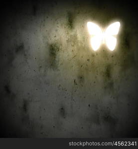 Butterfly. Background image with butterfly on dark backdrop