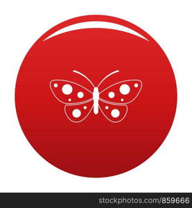 Butterfly icon. Simple illustration of butterfly vector icon for any design red. Butterfly icon vector red