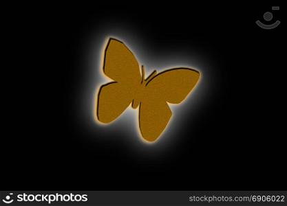 butterfly illustration design on the black background