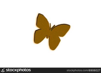butterfly illustration design on the white background