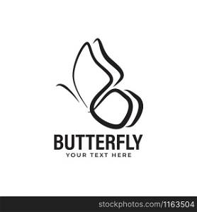 Butterfly logo design template vector isolated illustration