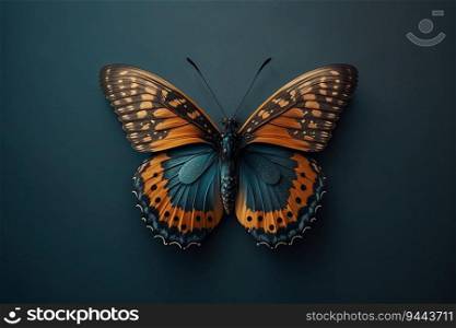 butterfly ,top view with plenty of copy space created by AI