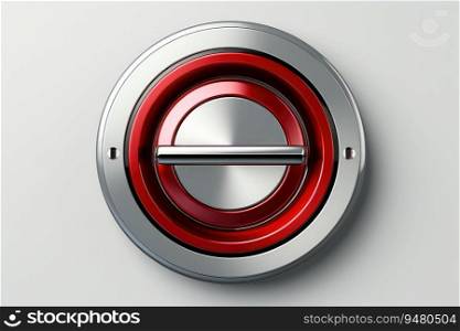 Button design, metal power button. Ge≠rative AI