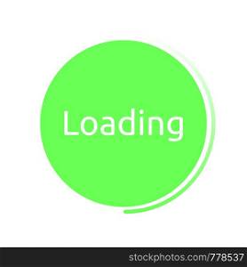 Button of loadind. Green button. Green loading. Download. Web working. Process of loading. Flat design. EPS 10.. Button of loadind. Green button. Green loading. Download. Web working. Process of loading. Flat design.