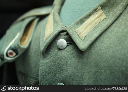 button on a soldier?s uniform