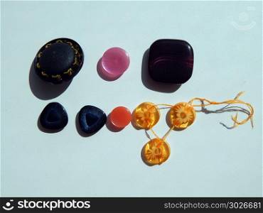 Buttons in different compositions and sizes