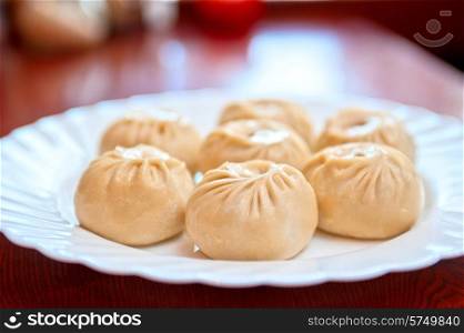 Buuza is a Buryat or Mongolian national dish, paste packets stuffed with minced meat and then steamed