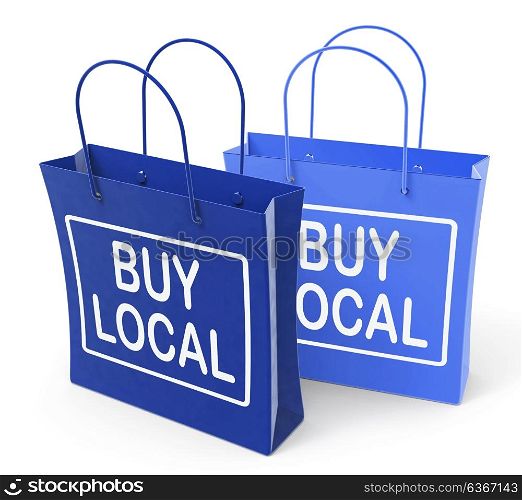 Buy Local Bags Promoting Buying Products Locally