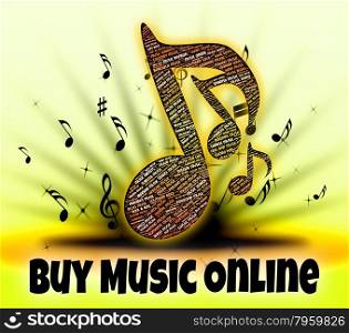 Buy Music Online Indicating Web Site And Retail