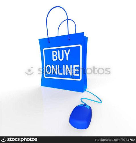 Buy Online Bag Representing Internet Shopping and Buying