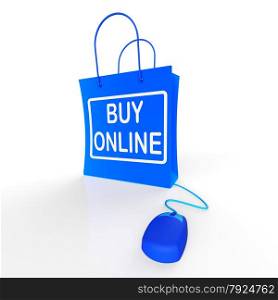 Buy Online Bag Representing Internet Shopping and Buying