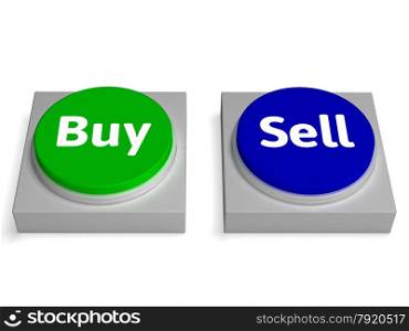 Buy Sell Buttons Showing Buying Or Selling