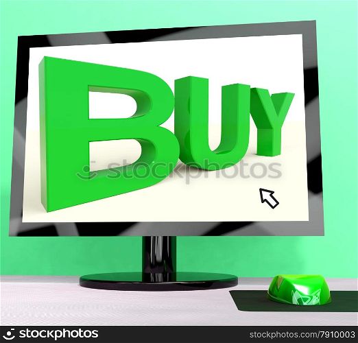 Buy Word On Computer Showing Commerce Or Retail . Buy Word On Computer Shows Commerce Or Retail