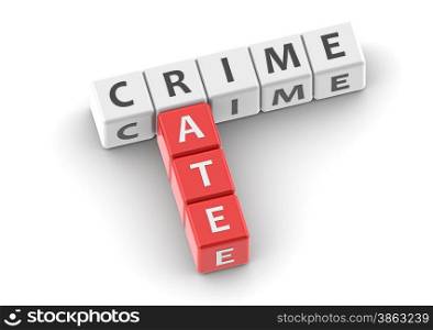 Buzzwords crime rate image with hi-res rendered artwork that could be used for any graphic design.. Buzzwords crime rate