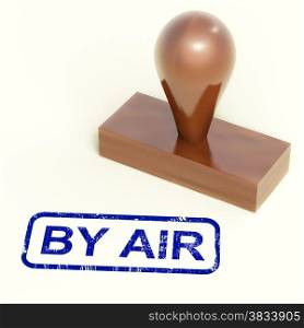 By Air Rubber Stamp Shows International Air Mail Delivery. By Air Rubber Stamp Shows International Air Mail Deliveries
