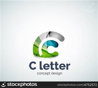 C letter concept logo template, abstract business icon