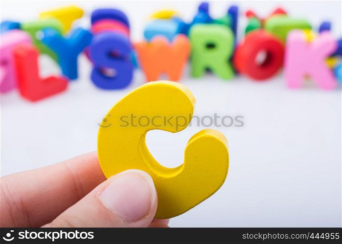 c Letter cubes of Alphabet made of wood