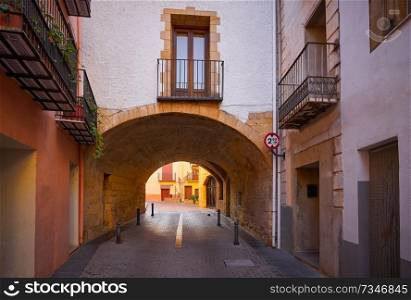 Cabanes village arch of Castellon in Spain