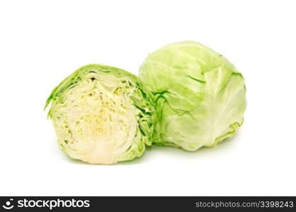 cabbage-head isolated on a white background