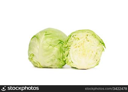 cabbage-head isolated on a white background