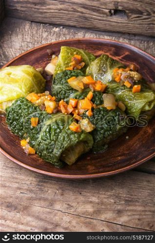 cabbage rolls with vegetable
