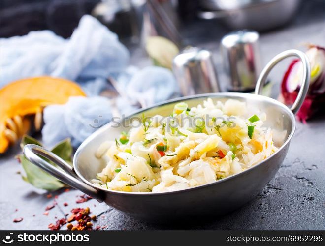 Cabbage salad. cabbage salad with sweet carrot in bowl