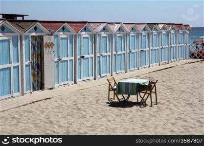 Cabins on the beach mondeo, Palermo Sicily